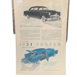 Vintage 1950 Frazer How Many Cars on This Page Ad Advertisement